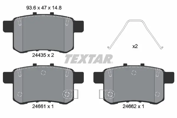 Set placute frana disc TEXTAR 2443501