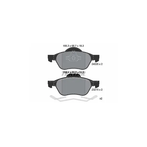 Set placute frana disc TEXTAR 2453501