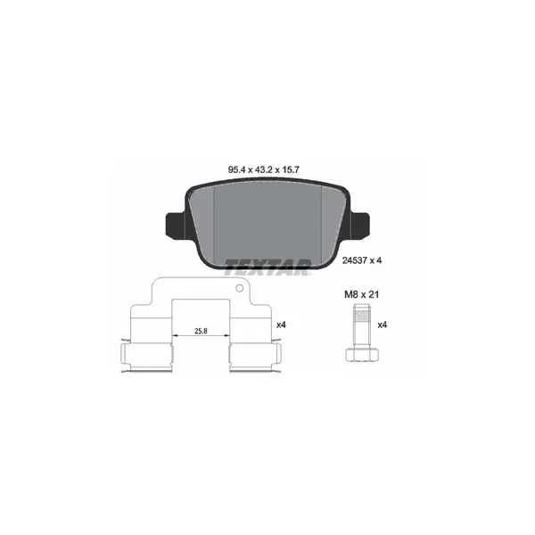 Set placute frana disc TEXTAR 2453701