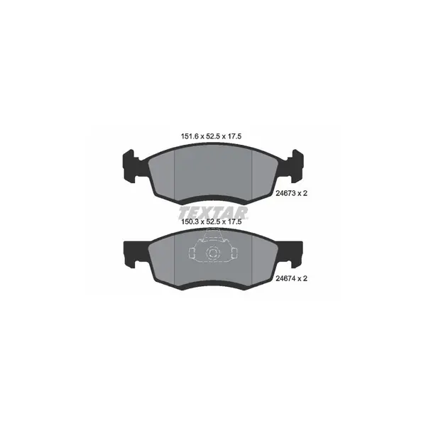 Set placute frana disc TEXTAR 2467301