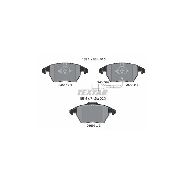 Set placute frana disc TEXTAR 2469602