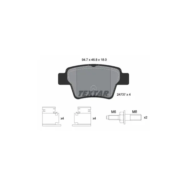 Set placute frana disc TEXTAR 2473701