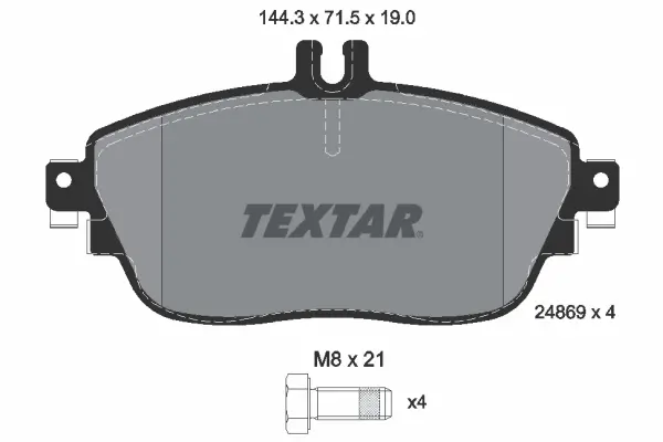 Set placute frana disc TEXTAR 2486901