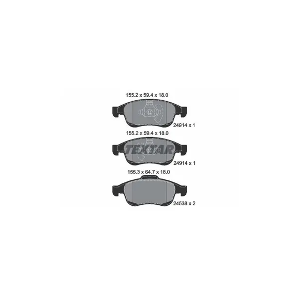 Set placute frana disc TEXTAR 2491401