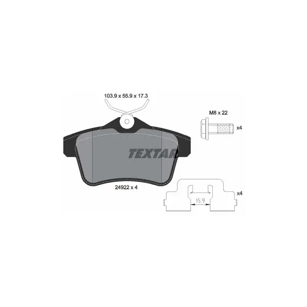 Set placute frana disc TEXTAR 2492201