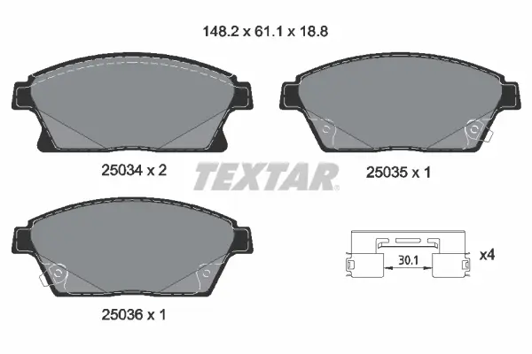 Set placute frana disc TEXTAR 2503401