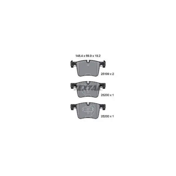 Set placute frana disc TEXTAR 2519901