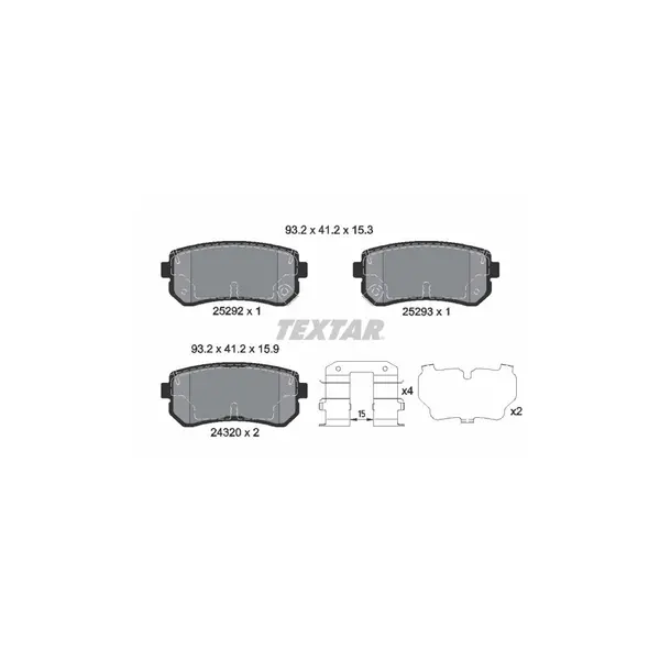 Set placute frana disc TEXTAR 2529201