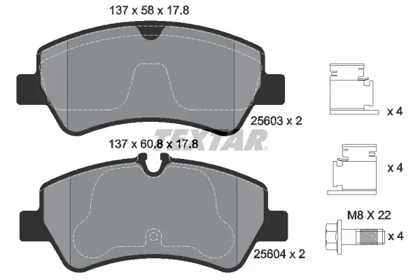 Set placute frana disc TEXTAR 2560301