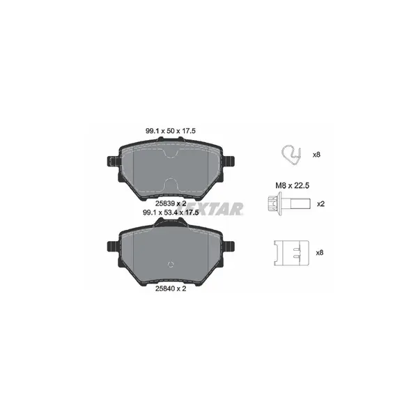 Set placute frana disc TEXTAR 2583901