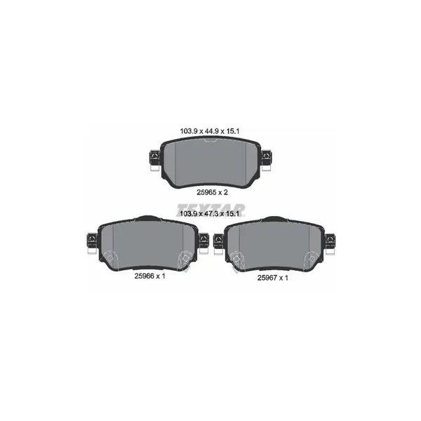 Set placute frana disc TEXTAR 2596501