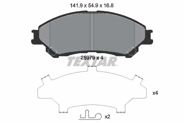 Set placute frana disc TEXTAR 2597901