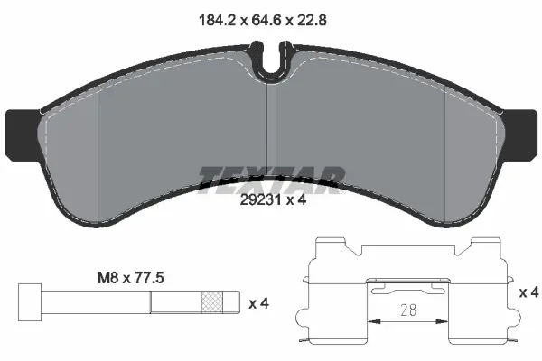 Set placute frana disc TEXTAR 2923101