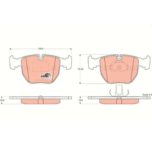 Set placute frana disc TRW GDB1261