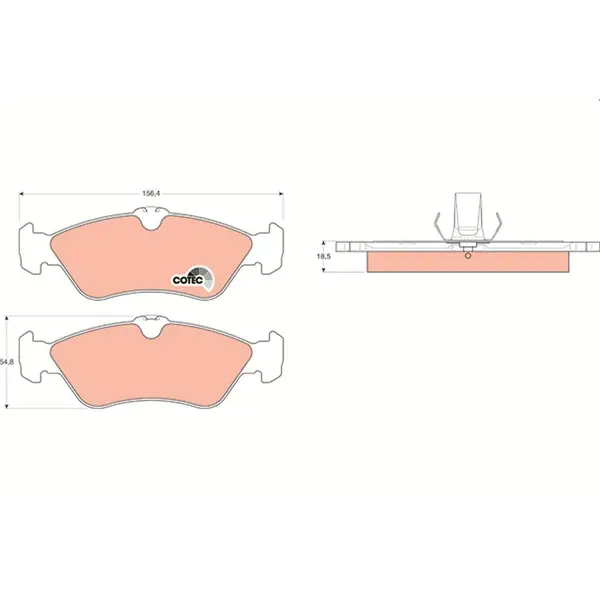 Set placute frana disc TRW GDB1263