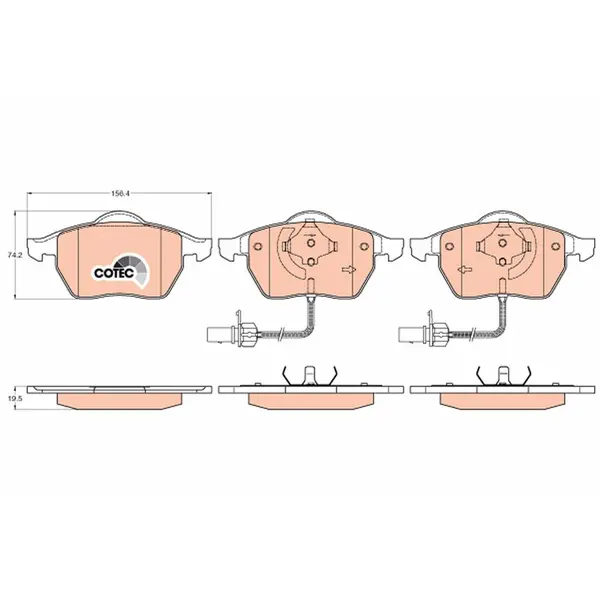 Set placute frana disc TRW GDB1307