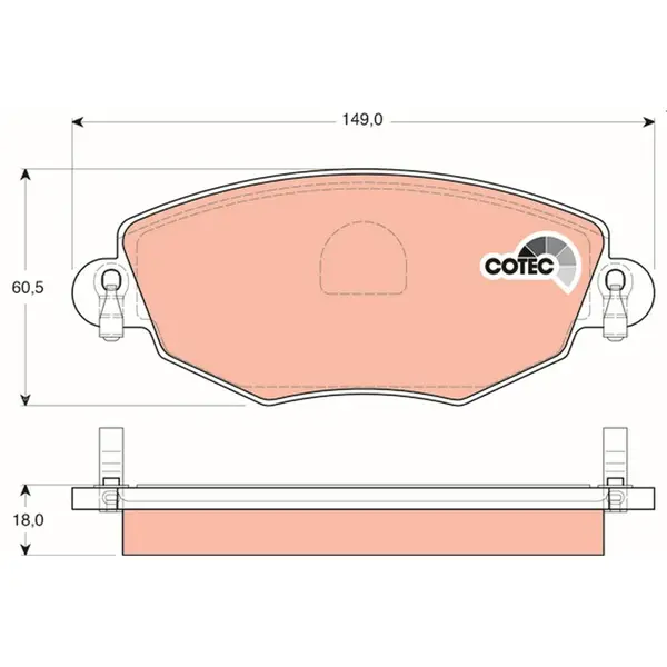 Set placute frana disc TRW GDB1434