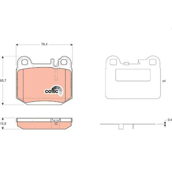 Set placute frana disc TRW GDB1457