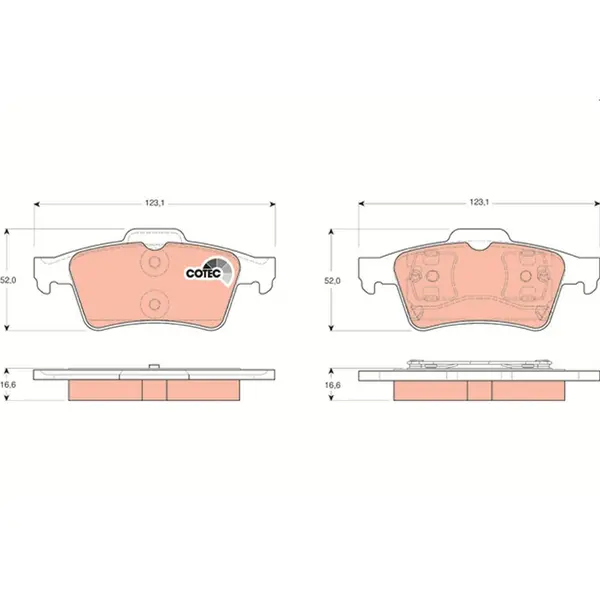 Set placute frana disc TRW GDB1469