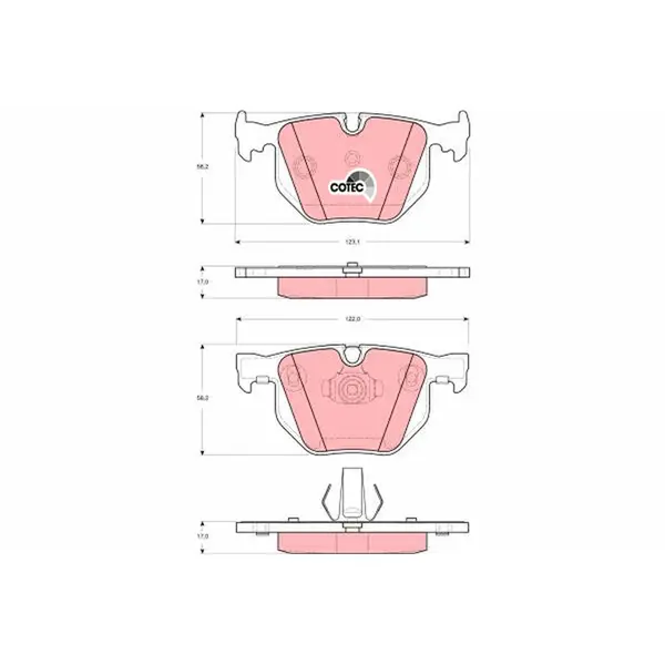 Set placute frana disc TRW GDB1499