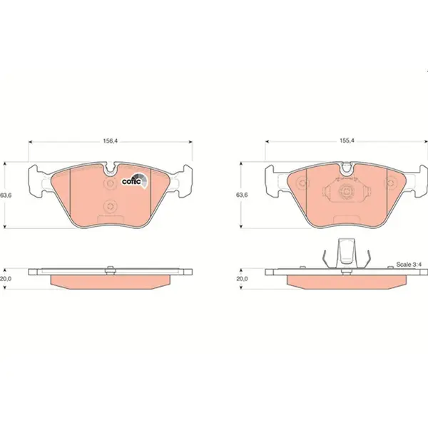 Set placute frana disc TRW GDB1531