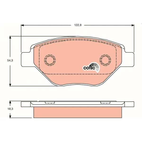 Set placute frana disc TRW GDB1571