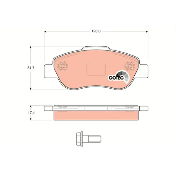 Set placute frana disc TRW GDB1589