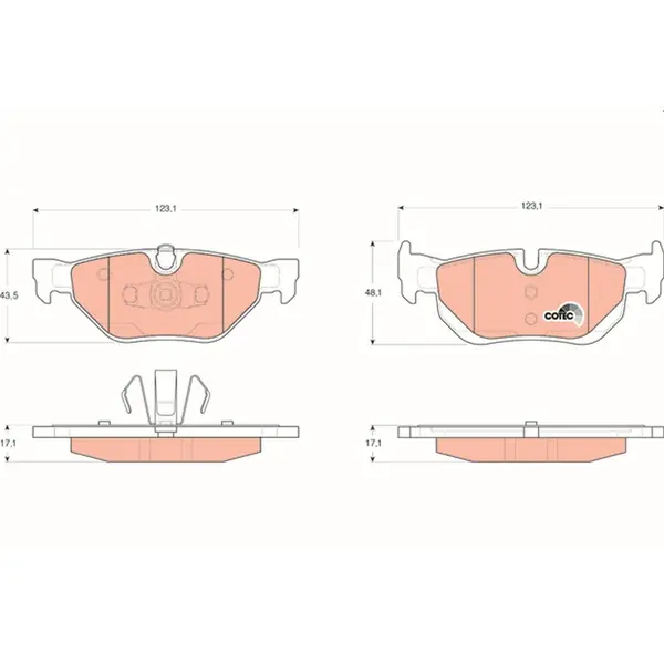 Set placute frana disc TRW GDB1626