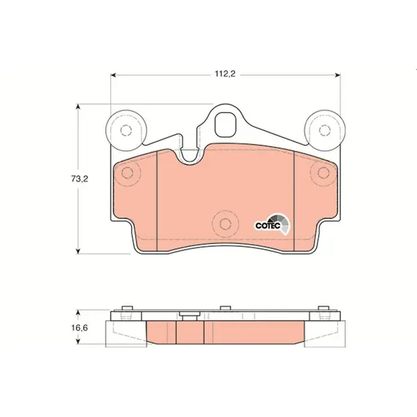 Set placute frana disc TRW GDB1653