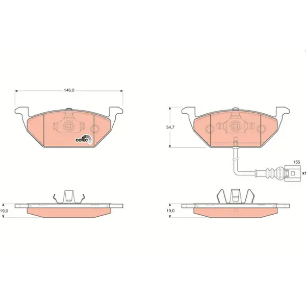 Set placute frana disc TRW GDB1658