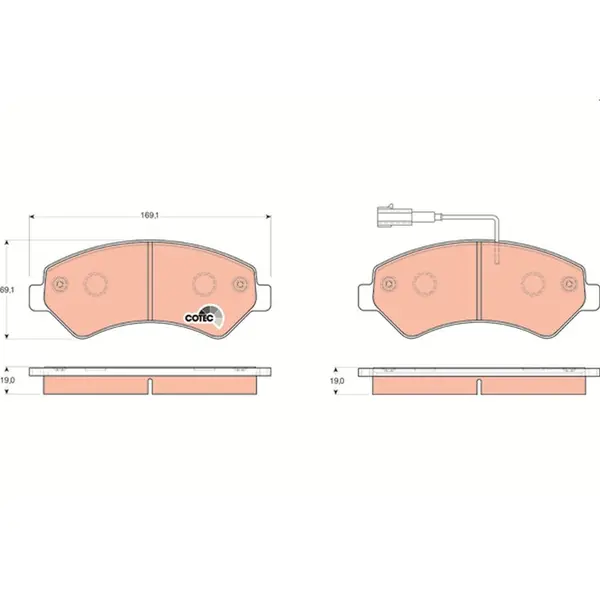 Set placute frana disc TRW GDB1703