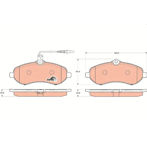 Set placute frana disc TRW GDB1719