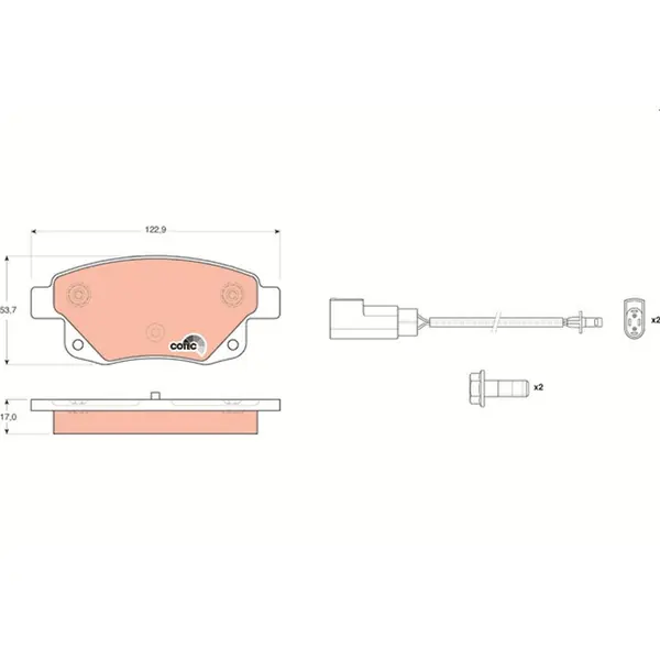 Set placute frana disc TRW GDB1725