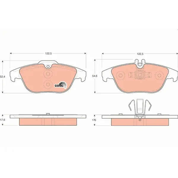 Set placute frana disc TRW GDB1738