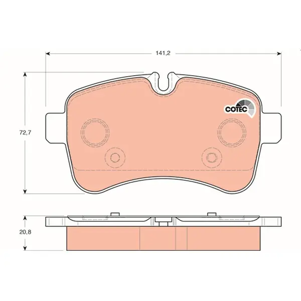 Set placute frana disc TRW GDB1748
