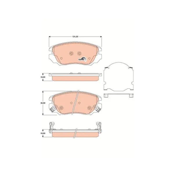 Set placute frana disc TRW GDB1782