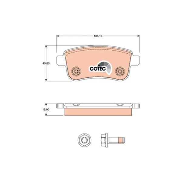 Set placute frana disc TRW GDB1791