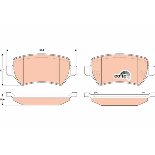 Set placute frana disc TRW GDB1831