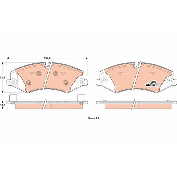 Set placute frana disc TRW GDB1898