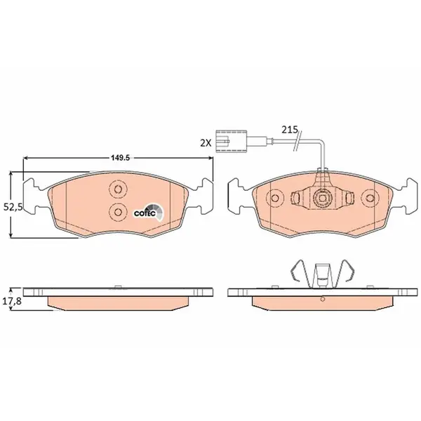 Set placute frana disc TRW GDB1900