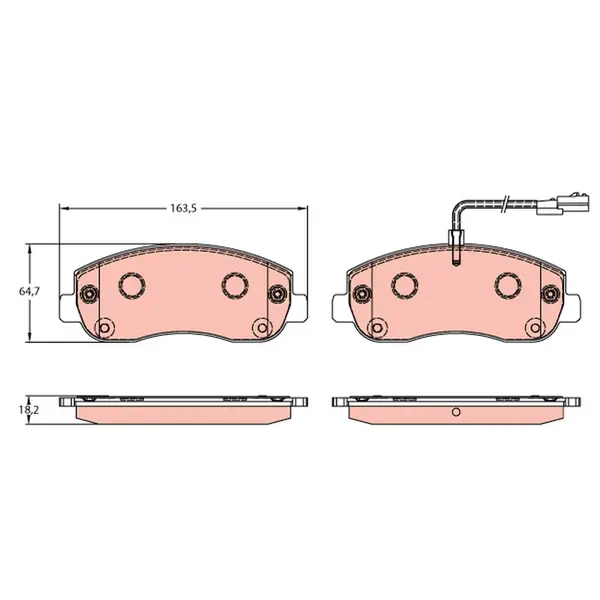 Set placute frana disc TRW GDB1910