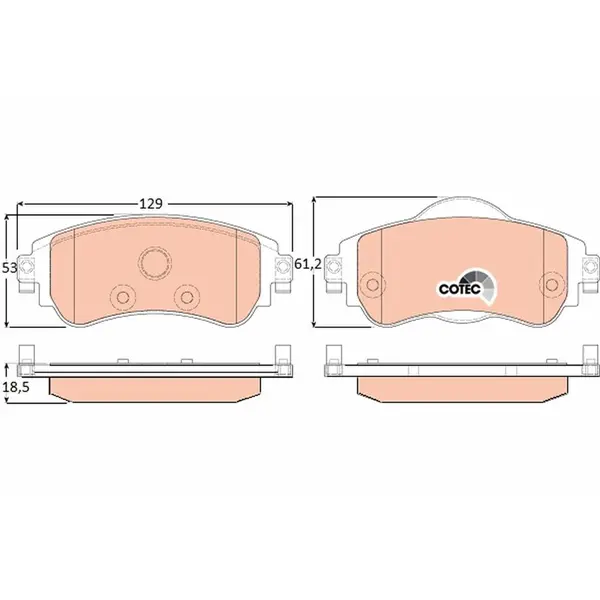 Set placute frana disc TRW GDB1917