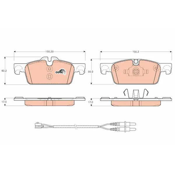Set placute frana disc TRW GDB1929