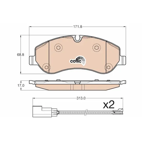 Set placute frana disc TRW GDB1967