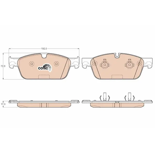Set placute frana disc TRW GDB1970