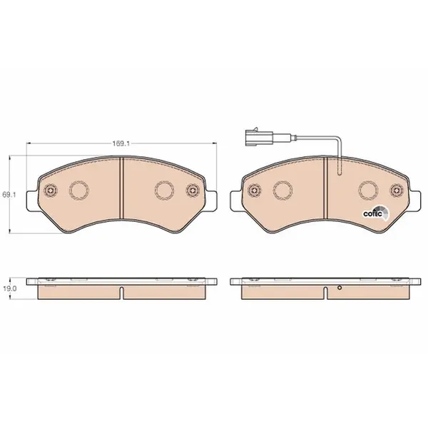 Set placute frana disc TRW GDB1982