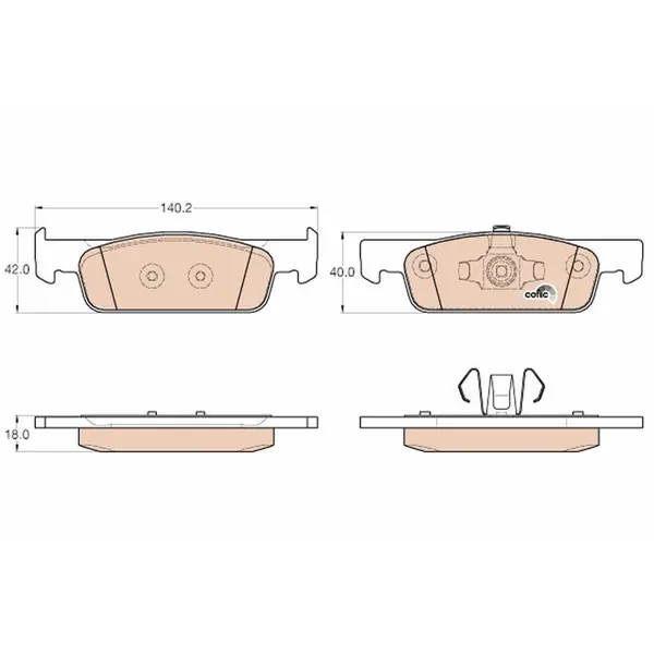 Set placute frana disc TRW GDB2016