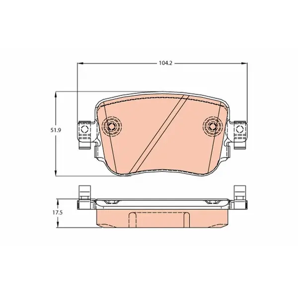 Set placute frana disc TRW GDB2042