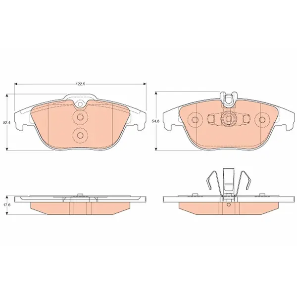 Set placute frana disc TRW GDB2051