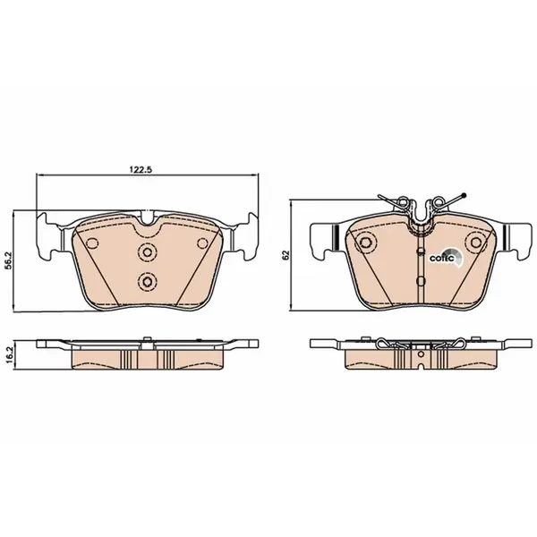 Set placute frana disc TRW GDB2071